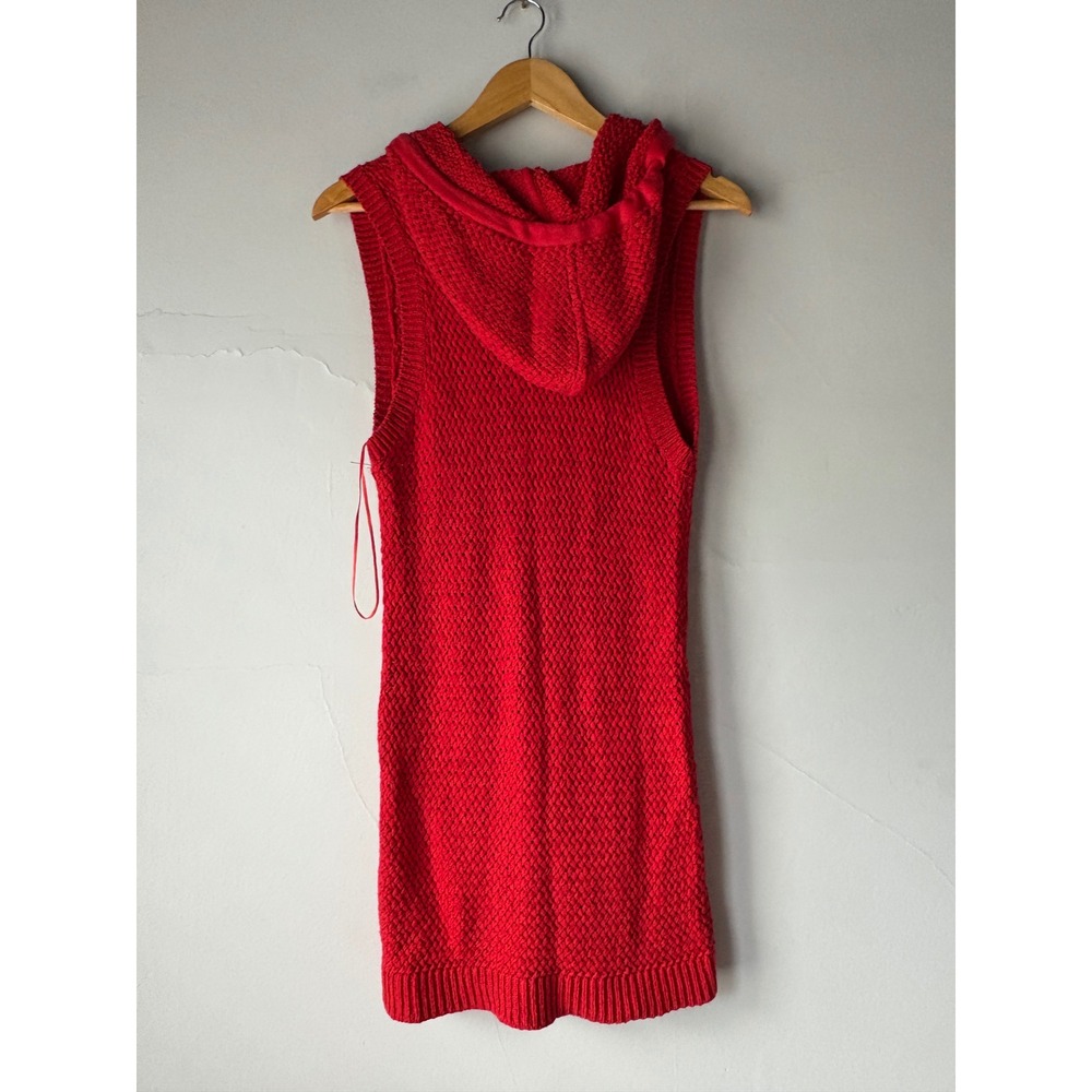 Free People Beach Ainsley Red Sweater Mini Tunic Dress Size Small - Picture 7 of 7